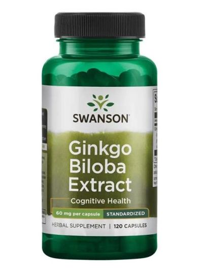 SWANSON GINKGO BILOBA EXTRACT 60 MG - STANDARDISIERT - 120 KAPSELN