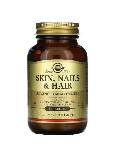 Solgar Skin, Nails & Hair, Haut, hochentwickelte MSM-Formel, 60 Tabletten