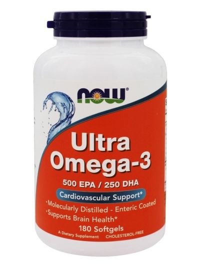 Now Foods Ultra Omega-3 500 EPA/250 DHA 180 Weichgelatinekapseln