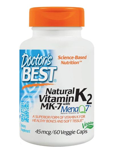 Doctor's Best Natürliches Vitamin K2 mit MenaQ7 45 µg 60 pflanzliche Kapseln