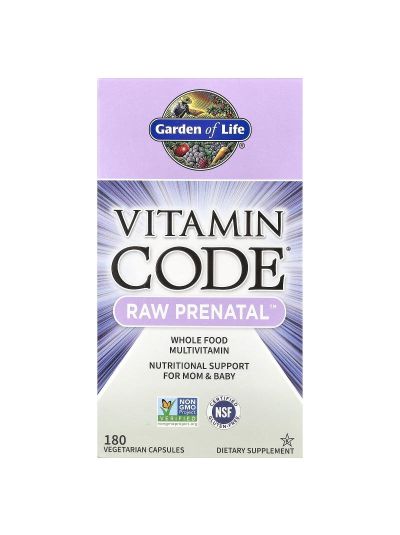 Garden of Life, Vitamin Code®, RAW Prenatal™, 180 Vegetarian Capsules