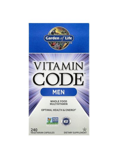 Garden of Life, Vitamin Code®, Whole Food Multivitamin for Men, 240 Vegetarian Capsules