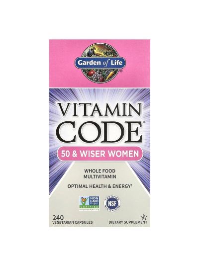 Garden of Life, Vitamin Code®, Whole Food Multivitamin for Women, 50+, 240 Vegetarian Capsules