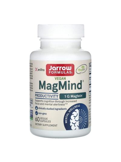 Jarrow Formulas, Vegan MagMind, Productivity, 60 Veggie Kapseln