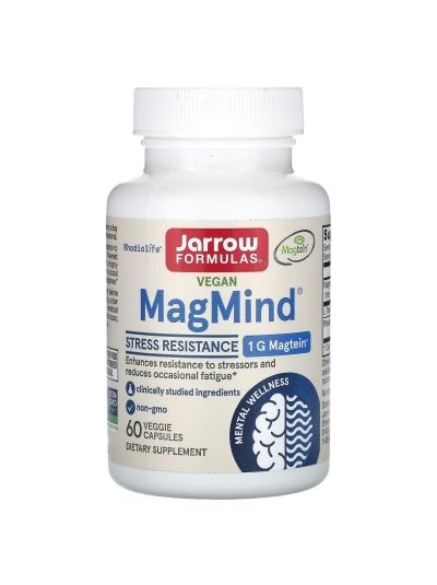 Jarrow Formulas, Vegan MagMind, Stress Resistance, 60 Veggie Kapseln
