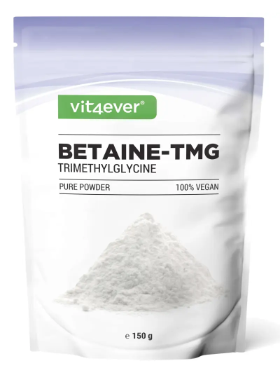 Vit4ever Betaine-TMG (Trimethylglycin) – 100 % reines Pulverr, 150 g