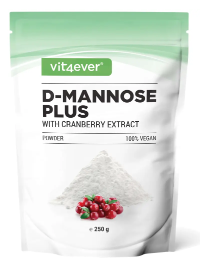 Vit4ever D-Mannose + Cranberry Pulver, 250 g