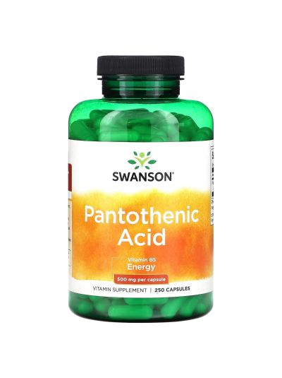 Swanson, Pantothenic Acid, 500 mg, 250 Capsules