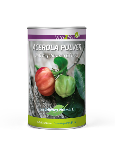 Vita2You Vitamin C Acerola Pulver 200g - Natürliches VitaminC - 17% Vitamin C