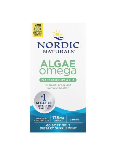 Nordic Naturals, Algae Omega, 715 mg, 60 Soft Gels (357.5 mg per Soft Gel)