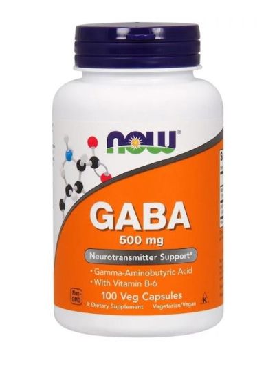 Now Foods GABA 500 mg mit B6 100 pflanzliche Kapseln
