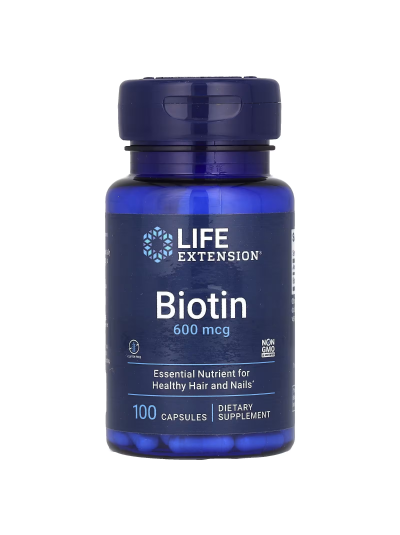 Life Extension, Biotin, 600 mcg, 100 Kapseln