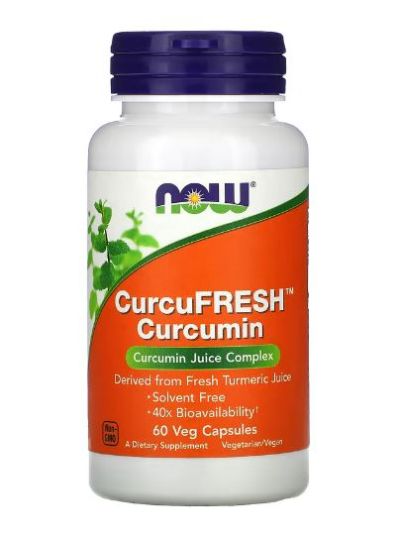 Now Foods CurcuFresh Curcumin, Kurkumin, 60 Kapseln