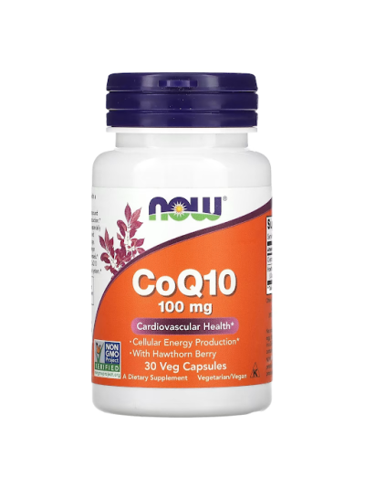 NOW Foods, CoQ10, 100 mg, 30 Veg Capsules