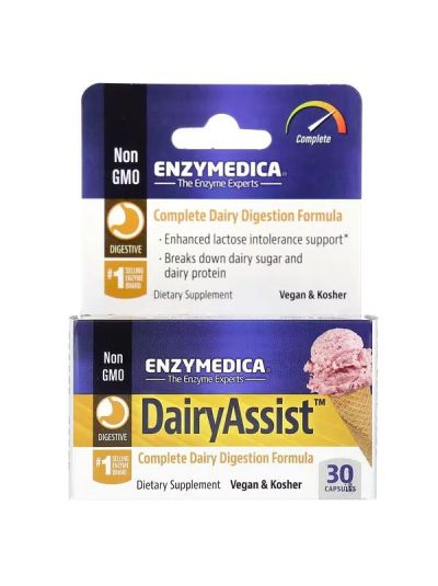 Enzymedica, DairyAssist, 30 Capsules