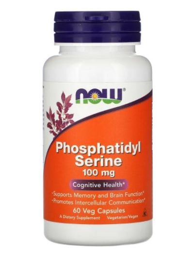Now Foods Phosphatidyl Serine (mit Inositol und Cholin), 100 mg, 60 Veg Kapseln