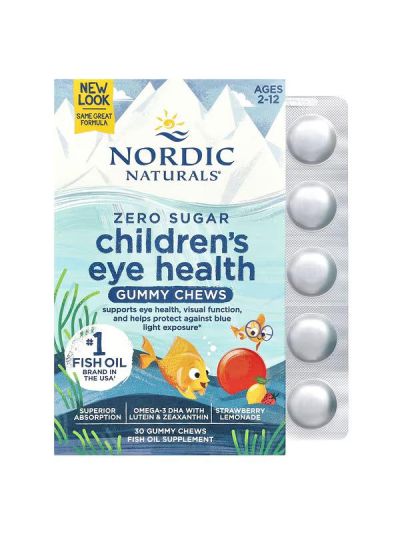 Nordic Naturals Children's Eye Health  Ages 2-12 Strawberry 30 Gummy Chews