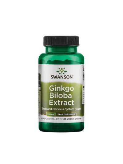Swanson Ginkgo Biloba mit verzögerter Freisetzung, 100 Kapseln