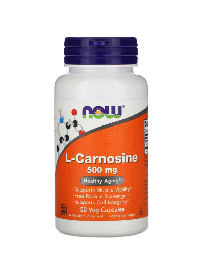NOW Foods L-Carnosine 500 mg 50 vegetarische Kapseln