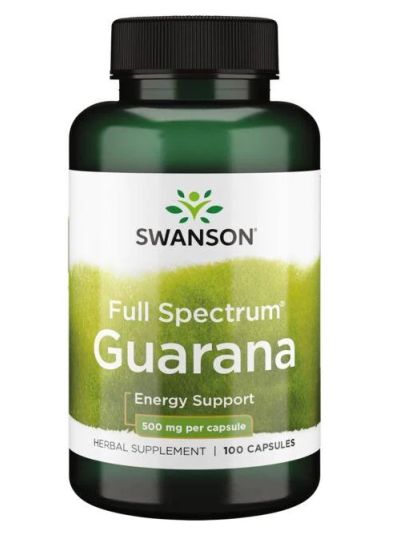 Swanson Premium- Full Spectrum Guarana 500MG 100 KAPS