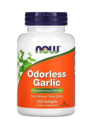 Now Foods Geruchloser Knoblauch, konzentrierter Extrakt, 250 Softgelkapseln