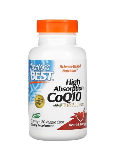 Doctor's Best hoch absorbierbares CoQ10 mit BioPerine, 180 pflanzliche Kaps