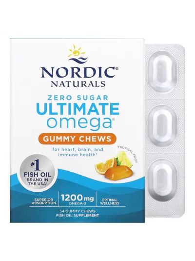 Nordic Naturals, Ultimate Omega, Tropical Fruit, 1,200 mg, 54 Gummy Chews