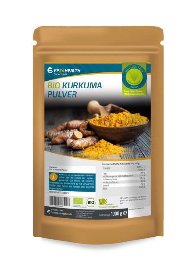 FP24 Health BIO Kurkumapulver 1kg - Kurkuma gemahlen - aus Indien - 1000g