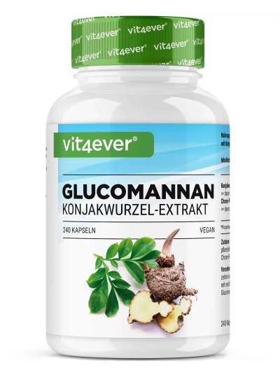 Vit4ever Glucomannan aus der Konjak Wurzel - 240 Kapseln