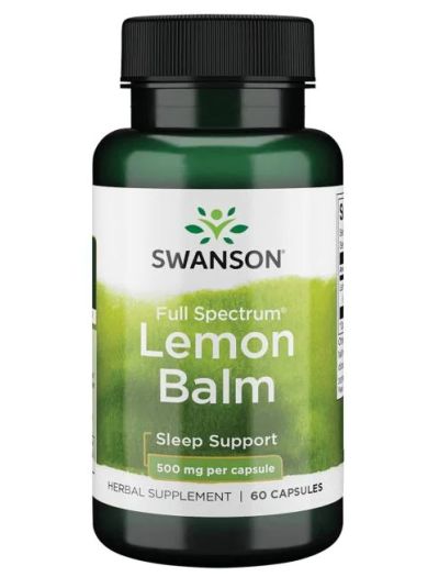 Swanson Premium- Full Spectrum Lemon Balm 500MG 60 KAPS