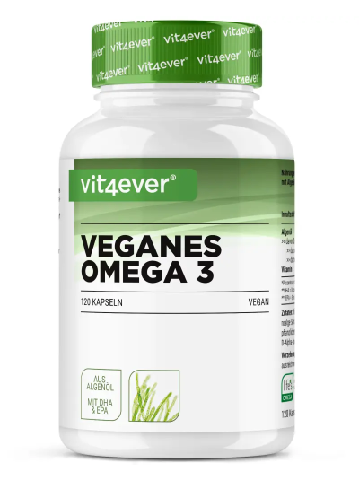 Vit4ever Algenöl Omega-3 Vegan, 120 Kapseln