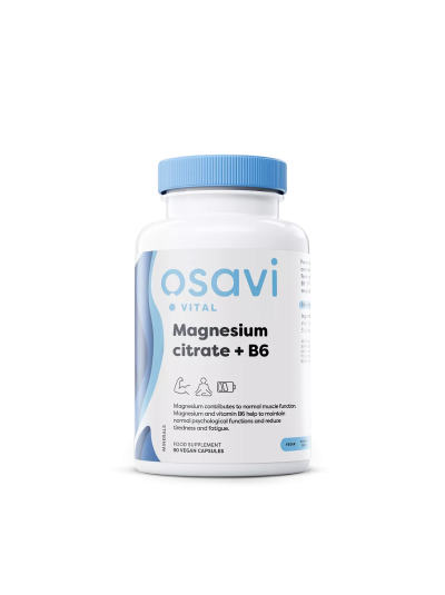 Osavi Magnesium Citrate + B6, 375mg + 4.2mg - 90 vcaps