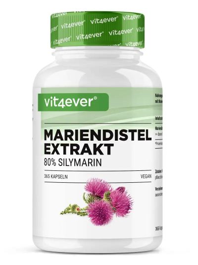 Vit4ever Mariendistel Extrakt 500 - 500mg 365 Kapseln