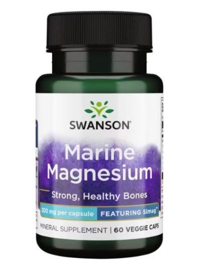 Swanson Ultra Meeresmagnesium 200 mg 60 Vegetarische Kapseln