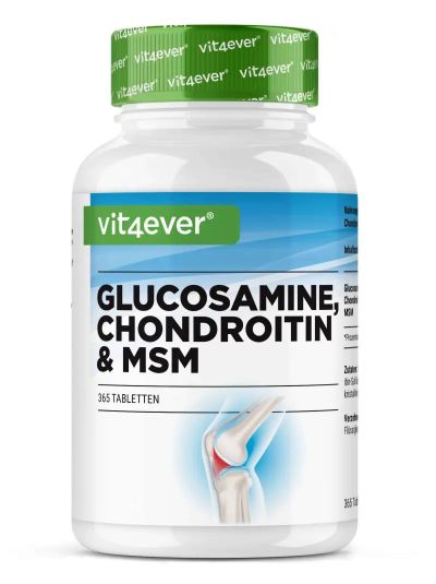 Vit4ever Glucosamine, Chondroitin & MSM, 365 Tabletten