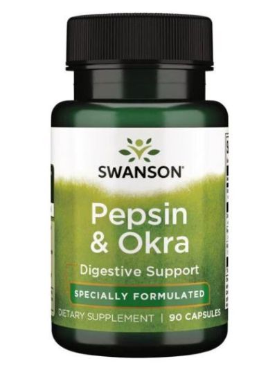 Swanson Premium Pepsin & Okra 90 Kapseln
