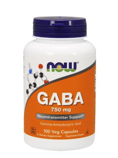 Now Foods GABA 750 mg 100 Vegetabilische Kapseln