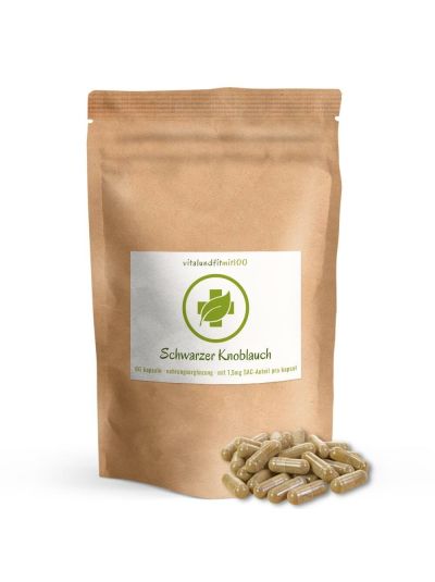 Vitalundfitmit100 Schwarzer Knoblauch Kapseln à 750 mg 60 Stück