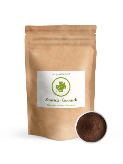 Vitalundfitmit100 Schwarzer Knoblauch Pulver 100 g