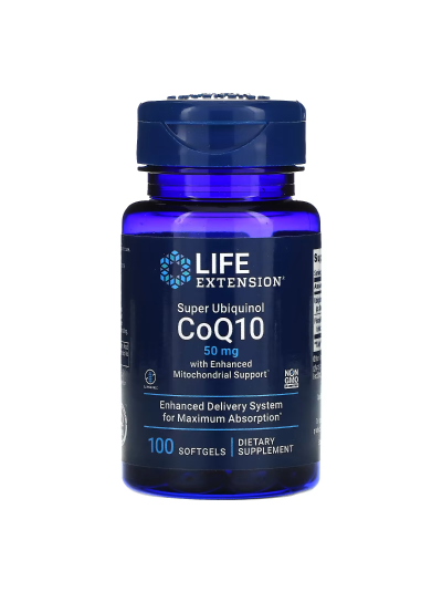 Life Extension, Super Ubiquinol CoQ10, 50 mg, 100 Softgel-Kapseln