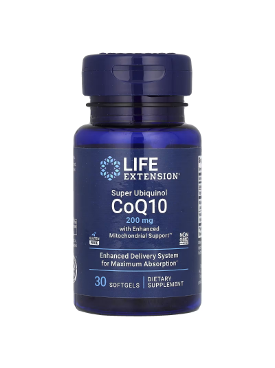 Life Extension, Super Ubiquinol CoQ10, 200 mg, 30 Weichkapseln