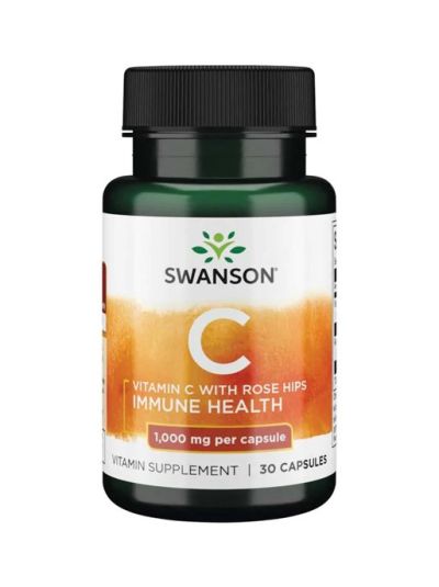 Swanson Premium Vitamin C 1000 mg mit Hagebutten 30 Kapseln