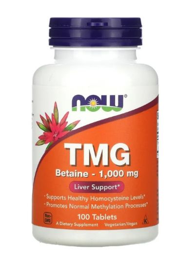 NOW Foods, TMG, 1.000 mg, 100 Tabletten