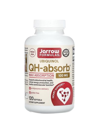 JARROW FORMULAS UBIQUINOL, QH-ABSORB, 100 MG, 120 WEICHKAPSELN