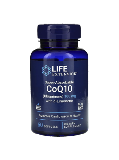 Life Extension, Super-Absorbable CoQ10 with d-Limonene,100 mg, 60 kapseln