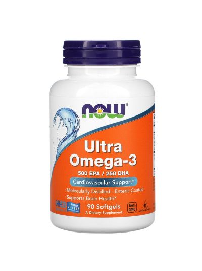 NOW FOODS ULTRA OMEGA-3 500 EPA/250 DHA 90 SOFTGELKAPSELN