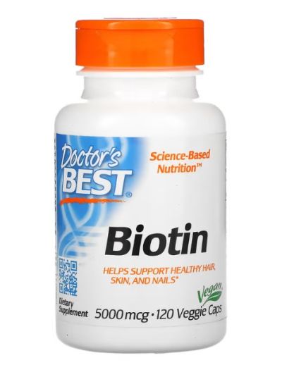 Doctor's Best Biotin, 5.000 mcg, 120 vegetarische Kapseln