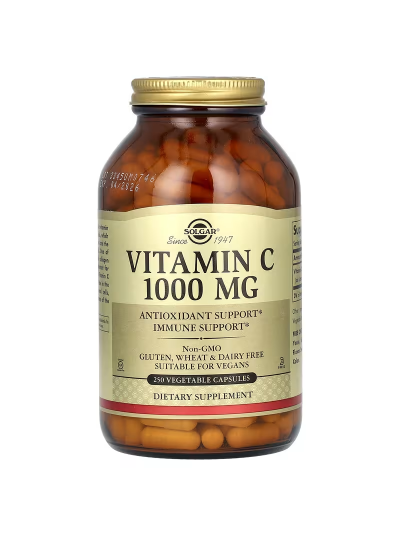 Solgar, Vitamin C, 1.000 mg, 250 pflanzliche Kapseln