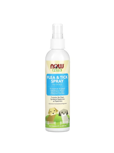 NOW Foods Haustiere, Floh- und Zeckenspray für Hunde, 237 ml