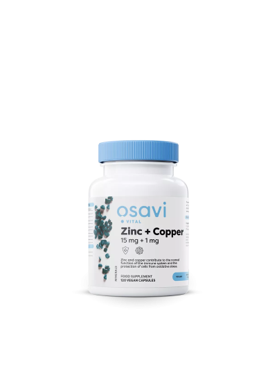 Osavi Zinc + Copper, 15mg + 1mg - 120 vegan caps